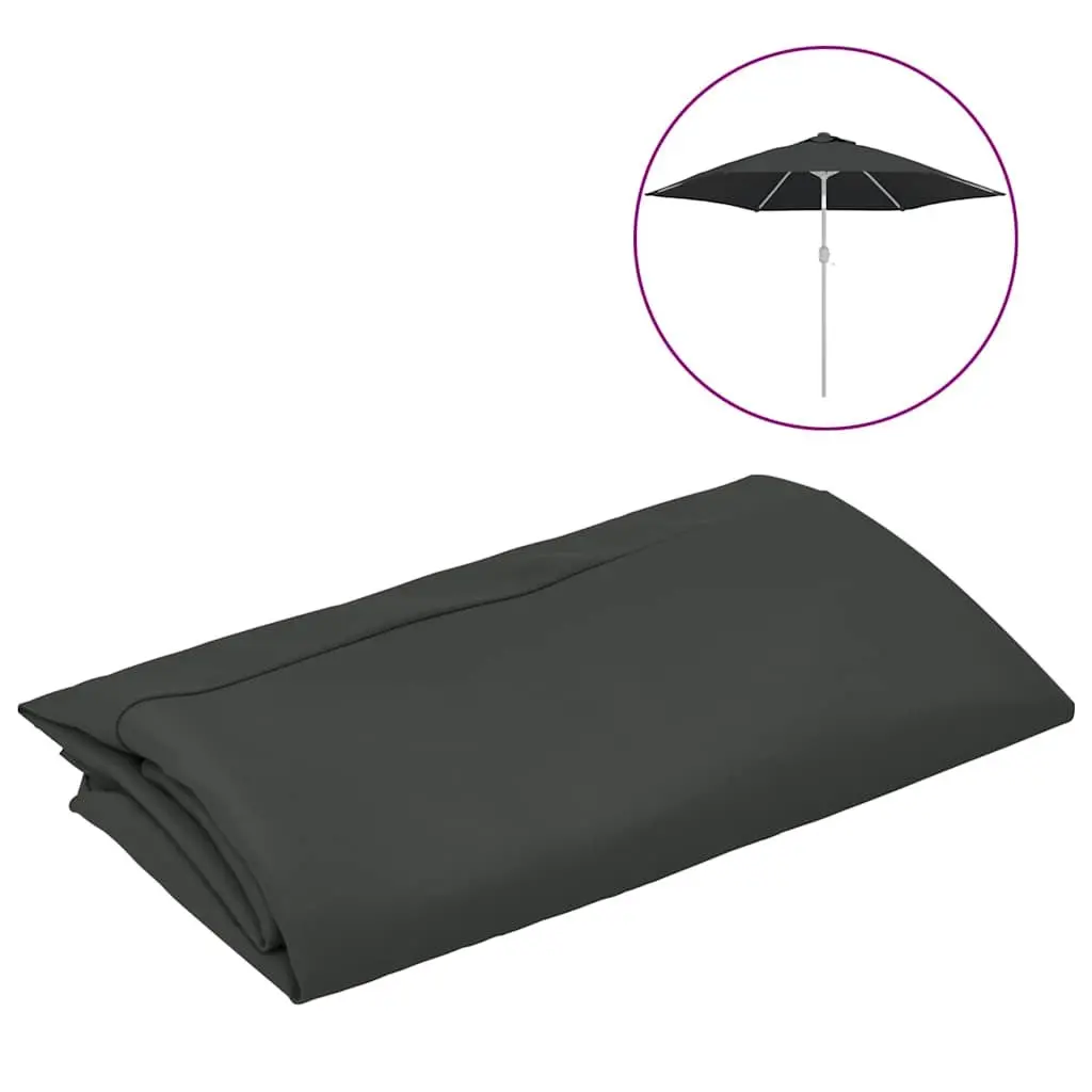 Replacement Parasol Fabric Outdoor Sunshade Cover 300cm Anthracite