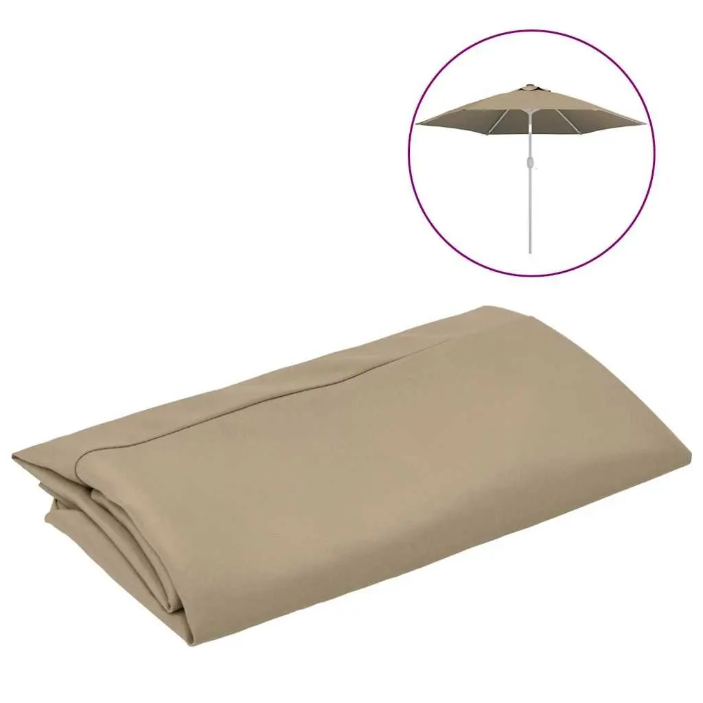 Replacement Parasol Fabric UV Protection 300cm Taupe