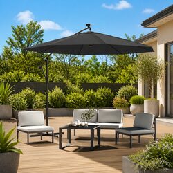 Replacement Fabric Cantilever Umbrella 300cm Anthracite UV Protective Parasol