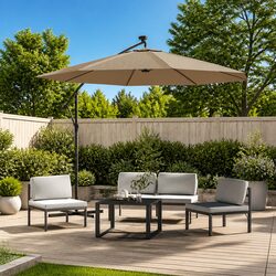 Reliable Replacement Fabric for Your 300cm Taupe Umbrella