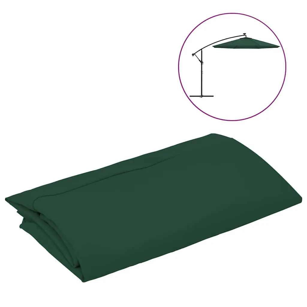 Cantilever Umbrella Parasol Cover Green 350cm Replacement Fabric Outdoor Shade