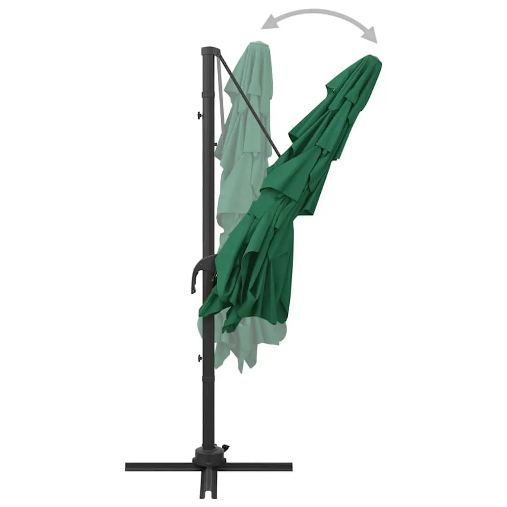 4-Tier Garden Parasol Outdoor Sunshade Green 250x250cm