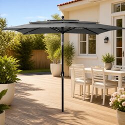 Reliable 3-Tier Garden Parasol with Easy Adjustments