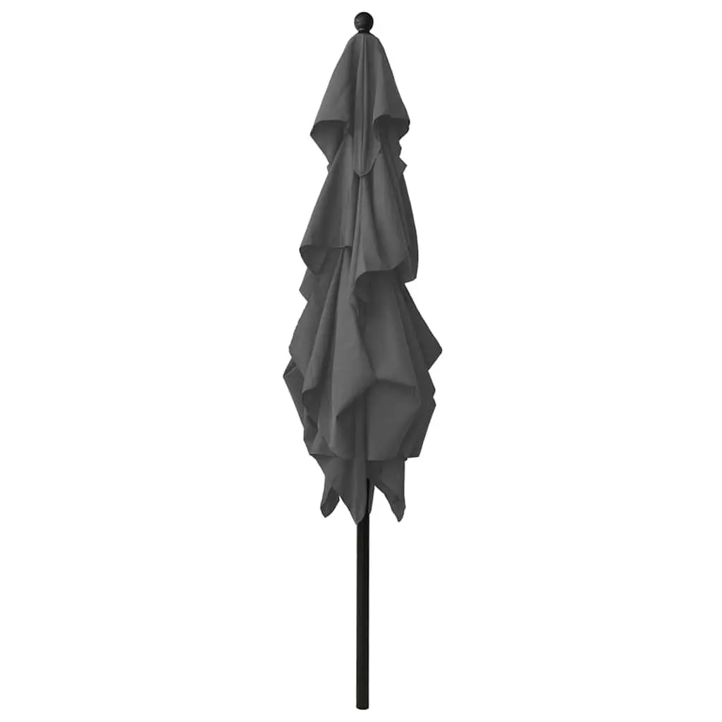 3-Tier Garden Parasol Outdoor Umbrella 2.5x2.5m Anthracite