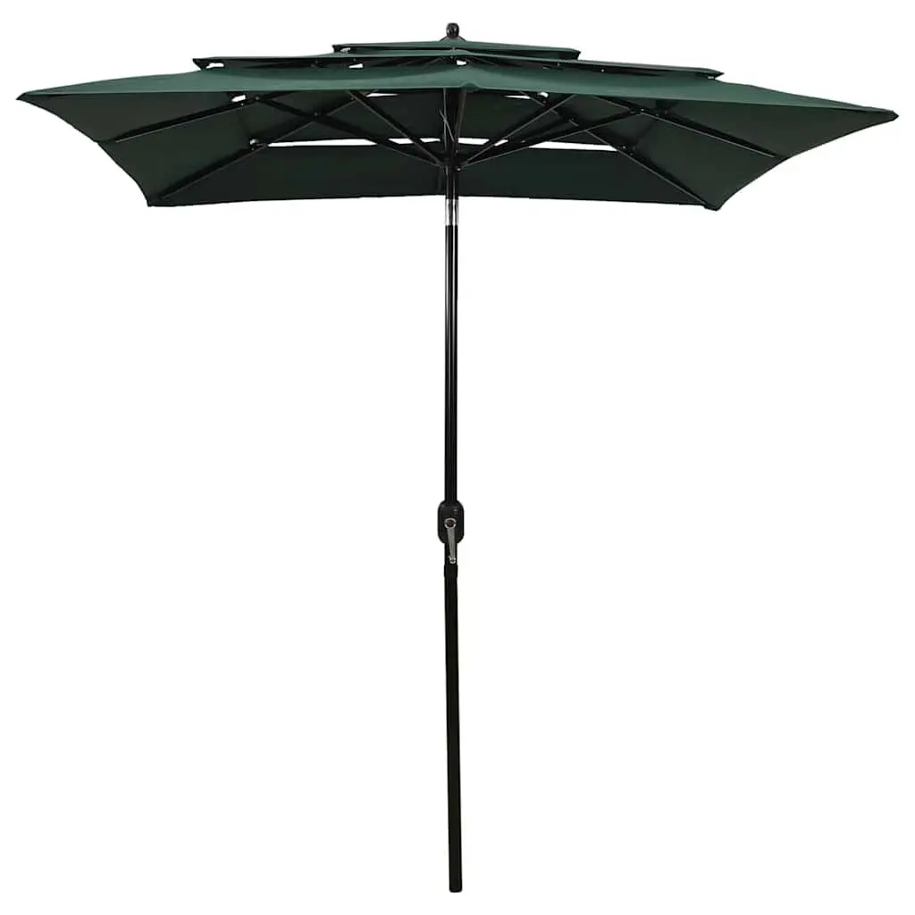 Garden Parasol UV Protection 3-Tier 2x2m Green