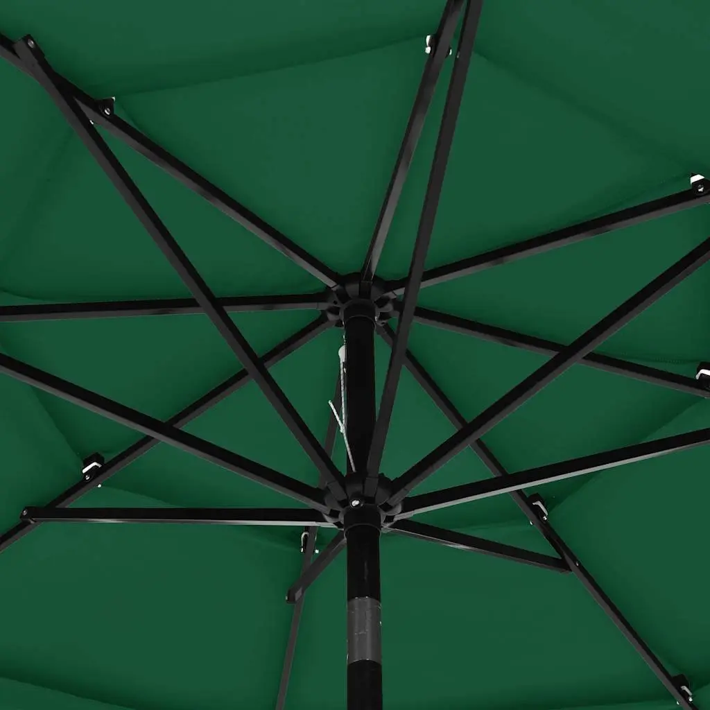 Garden Parasol 3m Outdoor Patio Sun Shade Umbrella Crank Tilt Green