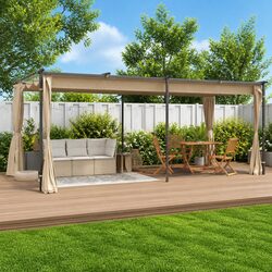 Practical 6x3 m Gazebo with Side Curtains for Events