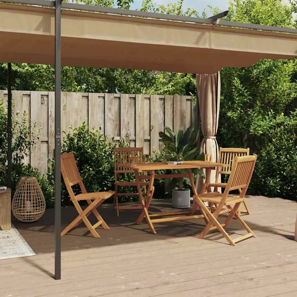 Outdoor Gazebo Canopy 6x3 m Taupe Party Tent with Side Curtains for Garden Shelter
