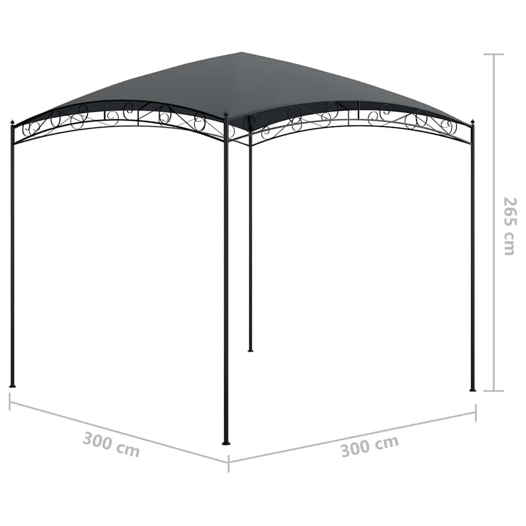 Gazebo Shelter 3x3x2.65m Anthracite Outdoor Pavilion Canopy Garden Party Tent