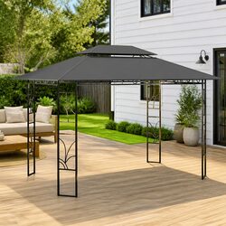 Reliable 4x3x2.7m Garden Gazebo with Steel Frame