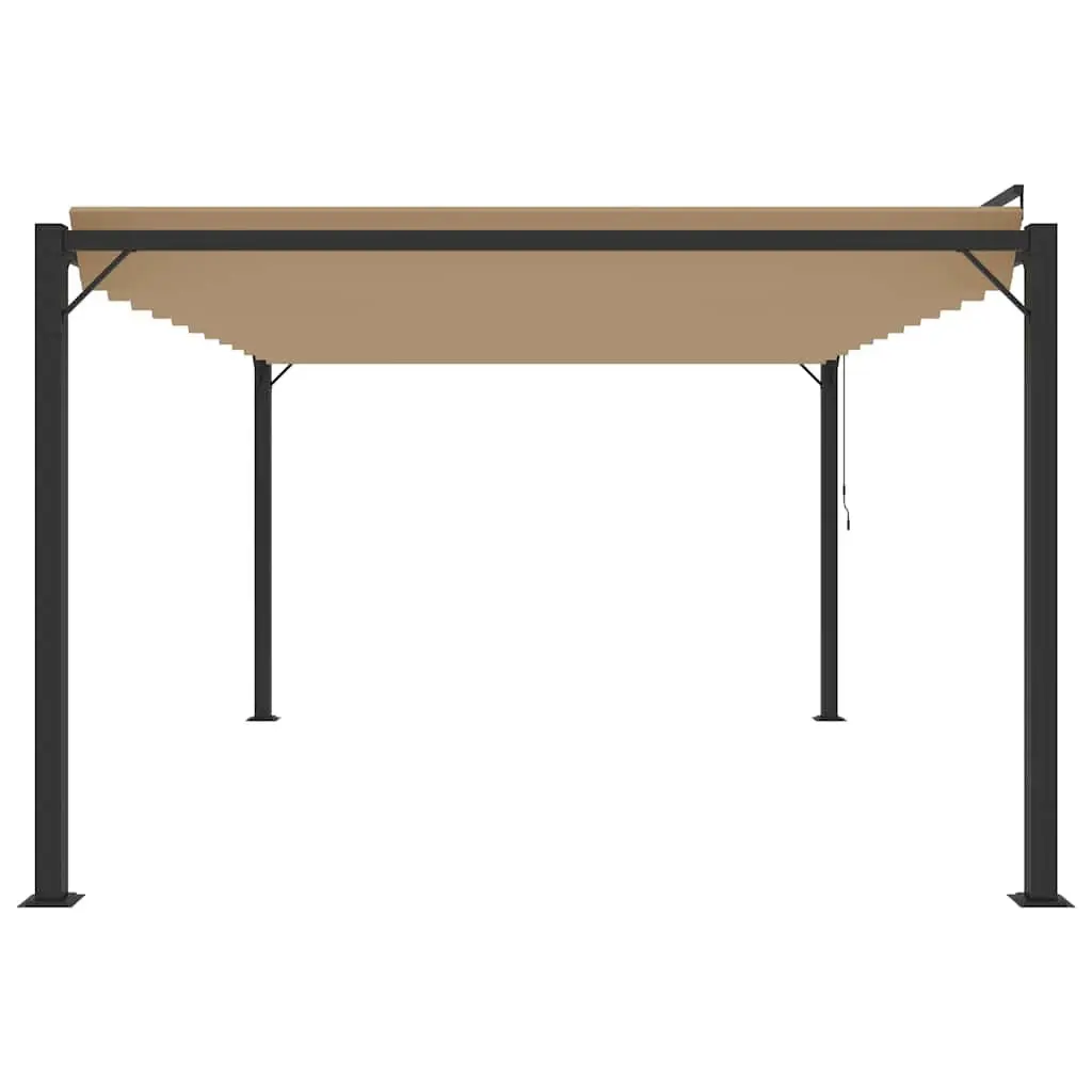 Gazebo Louvered Roof 3x4 m Taupe Outdoor Garden Patio Canopy Aluminium