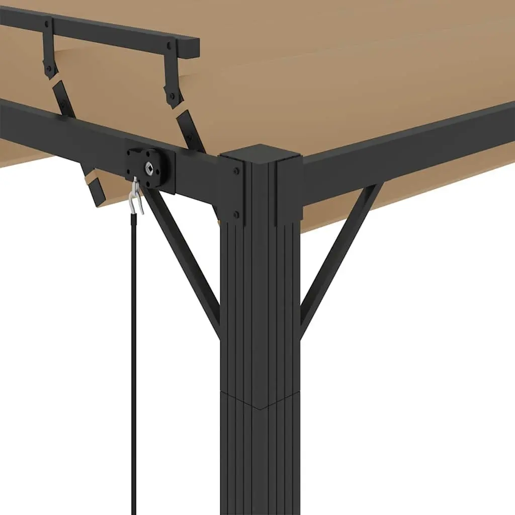 Gazebo Louvered Roof 3x4 m Taupe Outdoor Garden Patio Canopy Aluminium