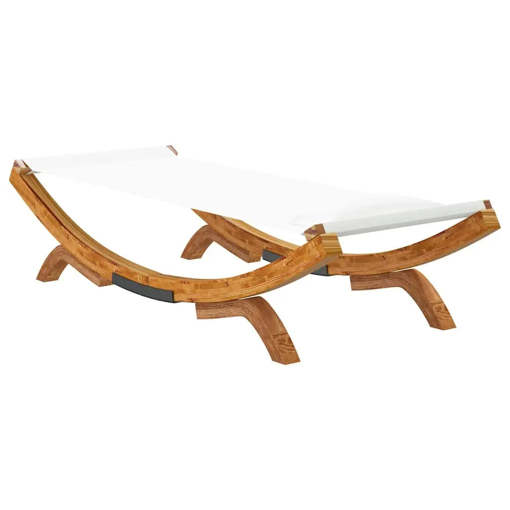 Outdoor Lounge Bed Relaxation Daybed 100 x 188.5 x 44 cm Cream