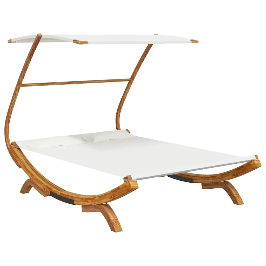 Outdoor Lounge Bed Canopy Cream Garden Patio Furniture 165 x 203 x 138 cm