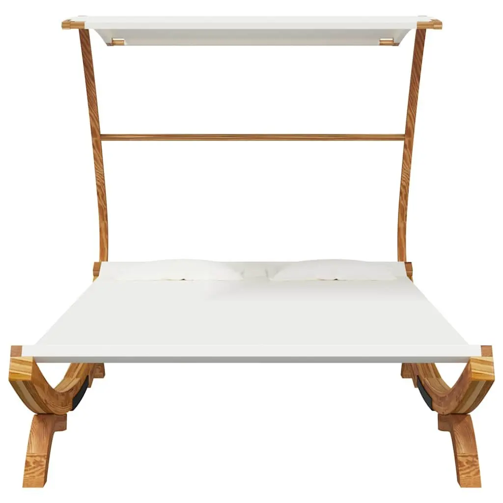 Outdoor Lounge Bed Canopy Cream Garden Patio Furniture 165 x 203 x 138 cm