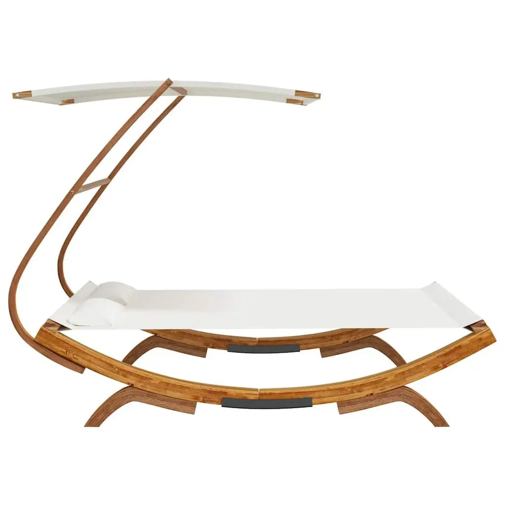 Outdoor Lounge Bed Canopy Cream Garden Patio Furniture 165 x 203 x 138 cm