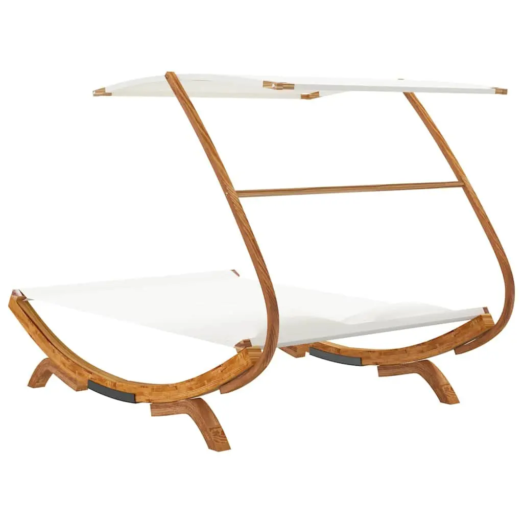 Outdoor Lounge Bed Canopy Cream Garden Patio Furniture 165 x 203 x 138 cm