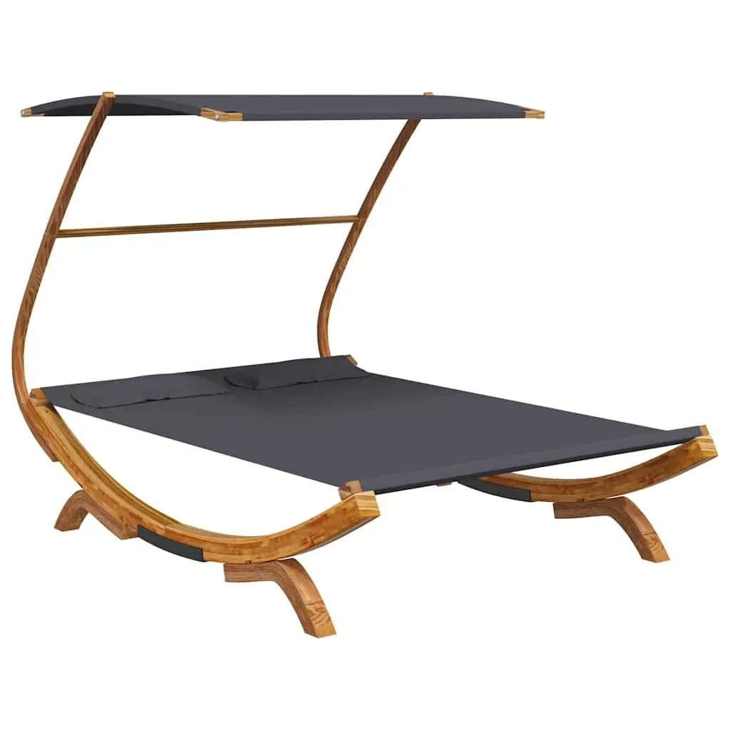 Outdoor Lounge Bed Canopy Relaxation 165 x 203 x 138 cm Anthracite