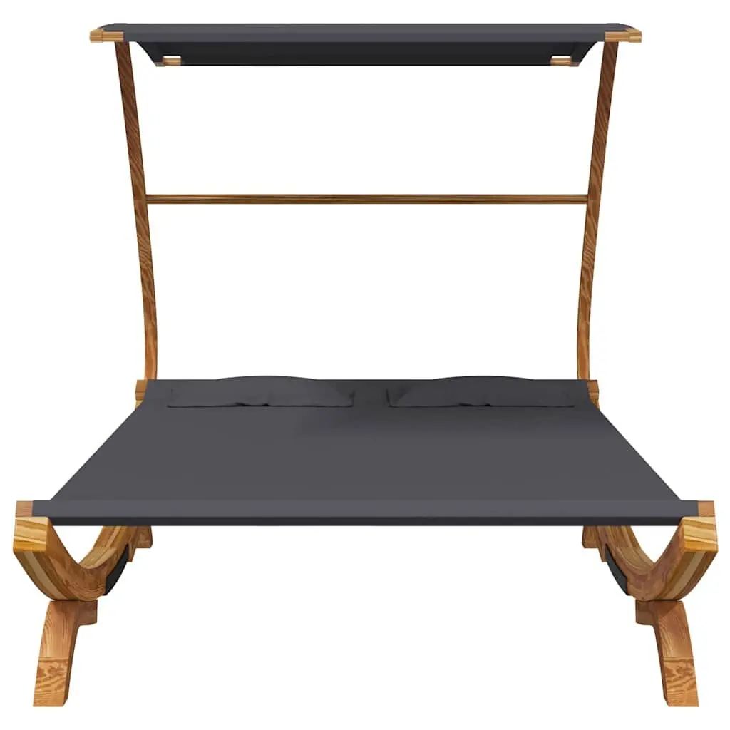 Outdoor Lounge Bed Canopy Relaxation 165 x 203 x 138 cm Anthracite
