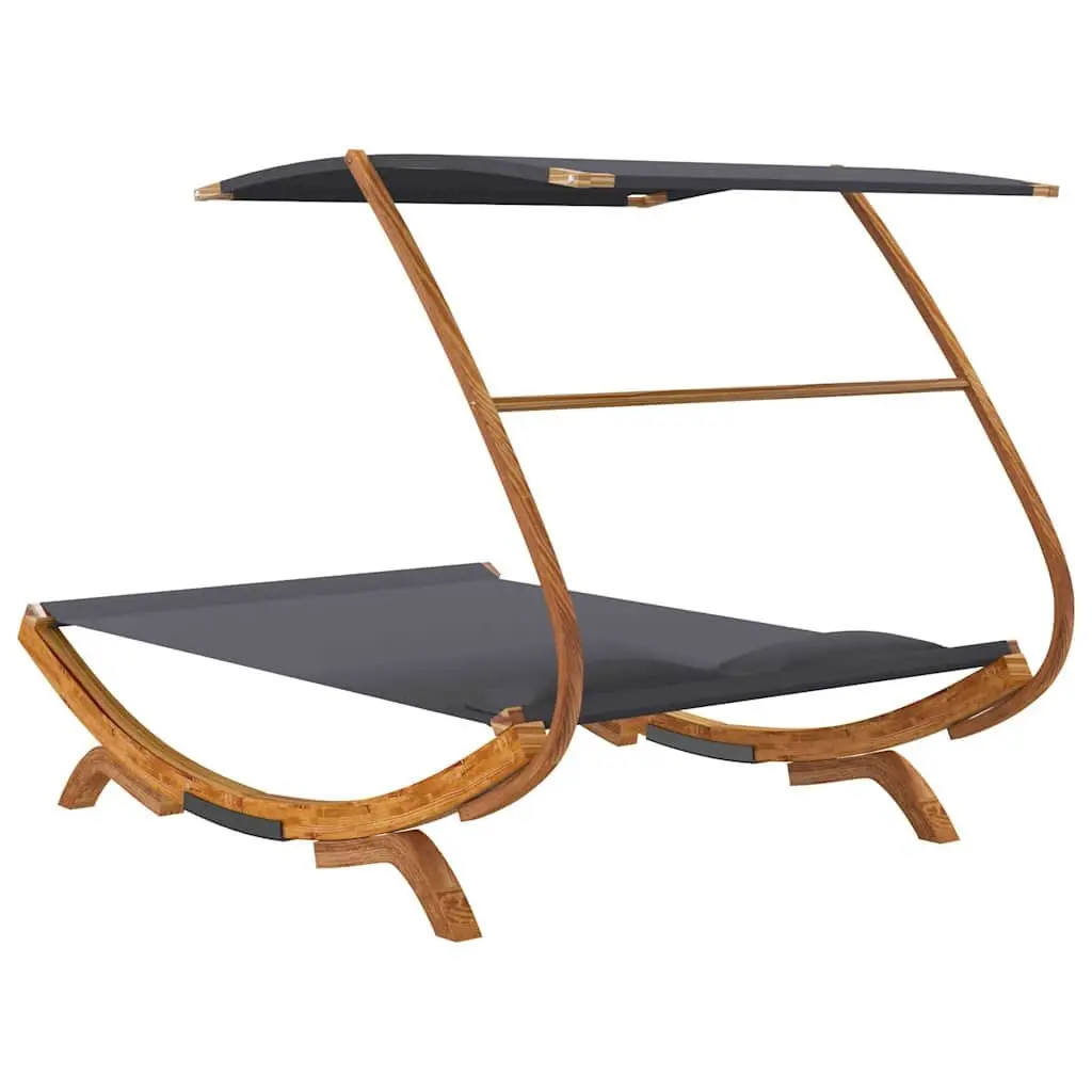 Outdoor Lounge Bed Canopy Relaxation 165 x 203 x 138 cm Anthracite