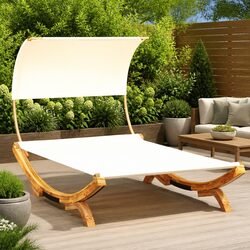 Quality and Comfort: Outdoor Lounge Bed with Canopy