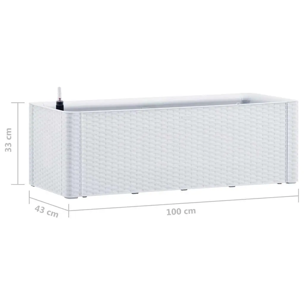 Raised Garden Bed Self Watering System 100 x 43 x 33 cm White