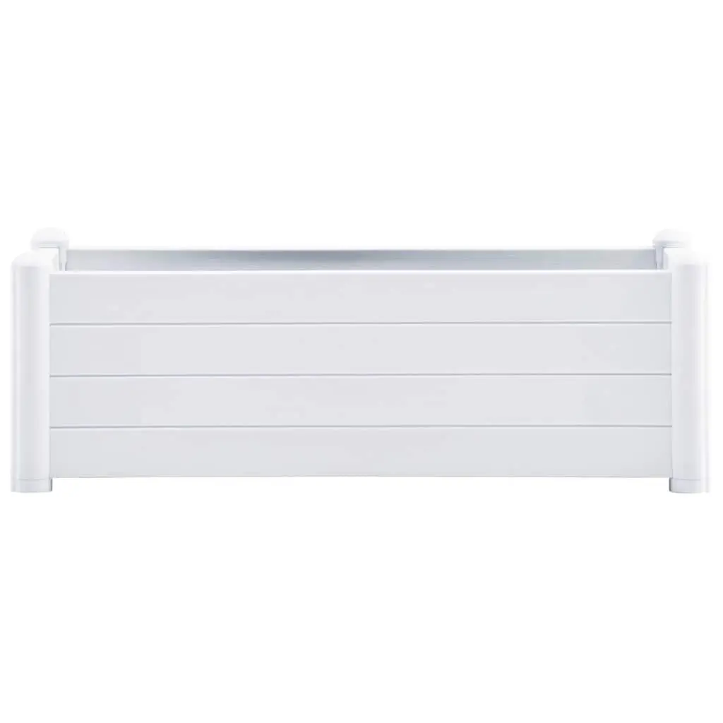 Raised Garden Bed Planter Indoor Outdoor 100 x 43 x 35 cm White PP