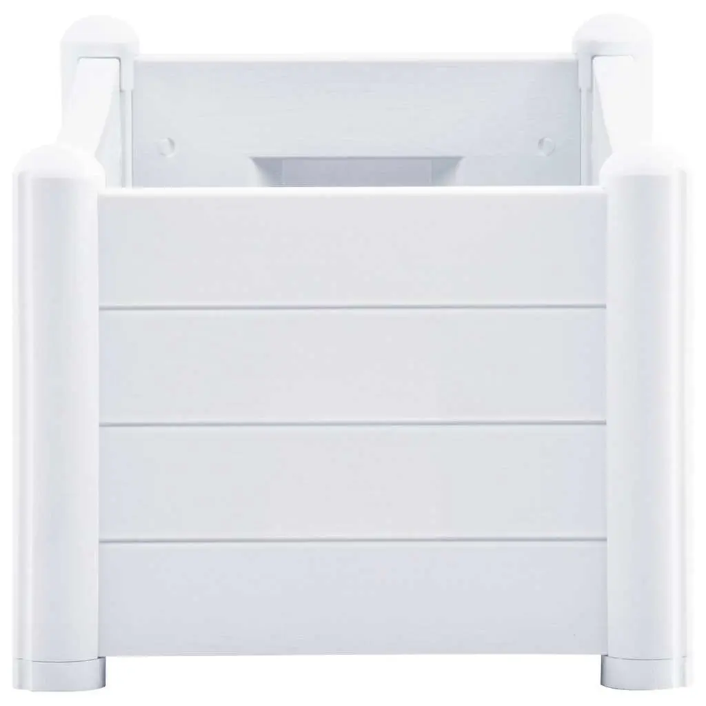 Raised Garden Bed Planter Indoor Outdoor 100 x 43 x 35 cm White PP