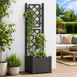 Charming Garden Planter with Trellis for Beautiful Plant Display