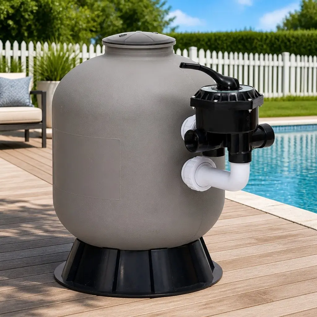 Pool Sand Filter Side Mount 6-Way Valve Grey Water Purification System