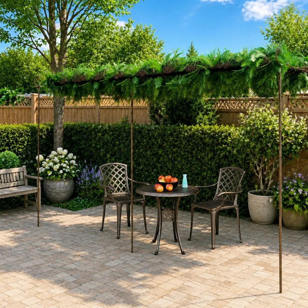 Garden Pergola Lean-to Shade Structure 6 x 3 x 2.5 m Brown