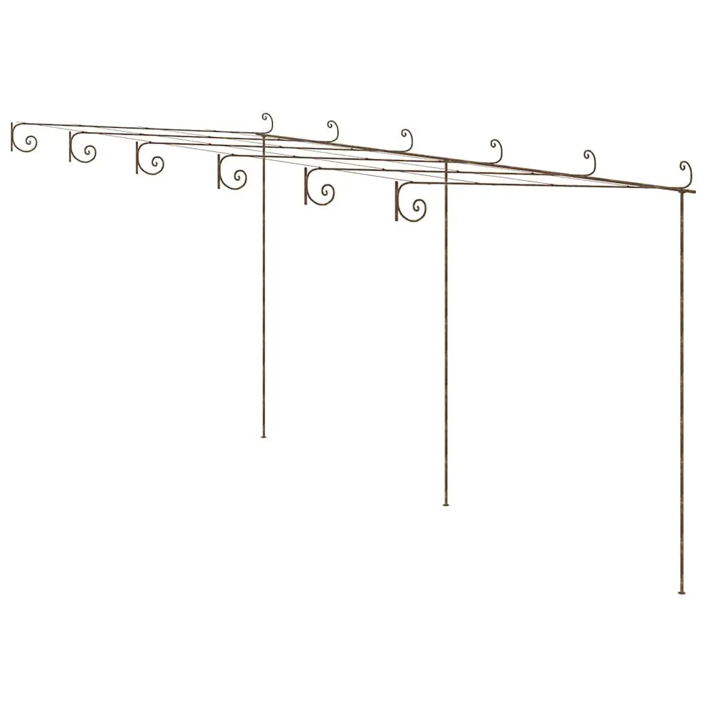 Garden Pergola Lean-to Shade Structure 6 x 3 x 2.5 m Brown
