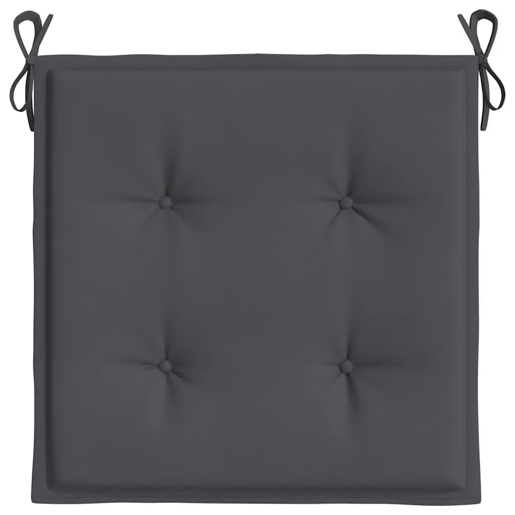Outdoor Chair Cushions 6 Piece Set Anthracite 50 x 50 x 4 cm Oxford Fabric Foam Fibre Filling