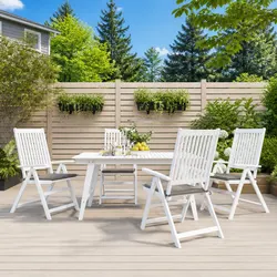 Value-Packed Garden Chair Cushions 4 pcs in Grey