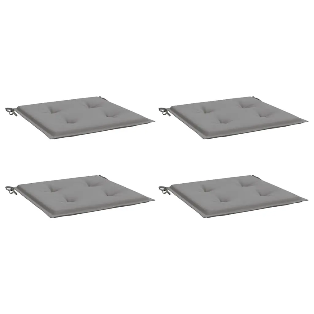 Garden Chair Cushions 4 Piece Outdoor Patio Seat Pad 50x50x4 cm Grey Oxford Fabric