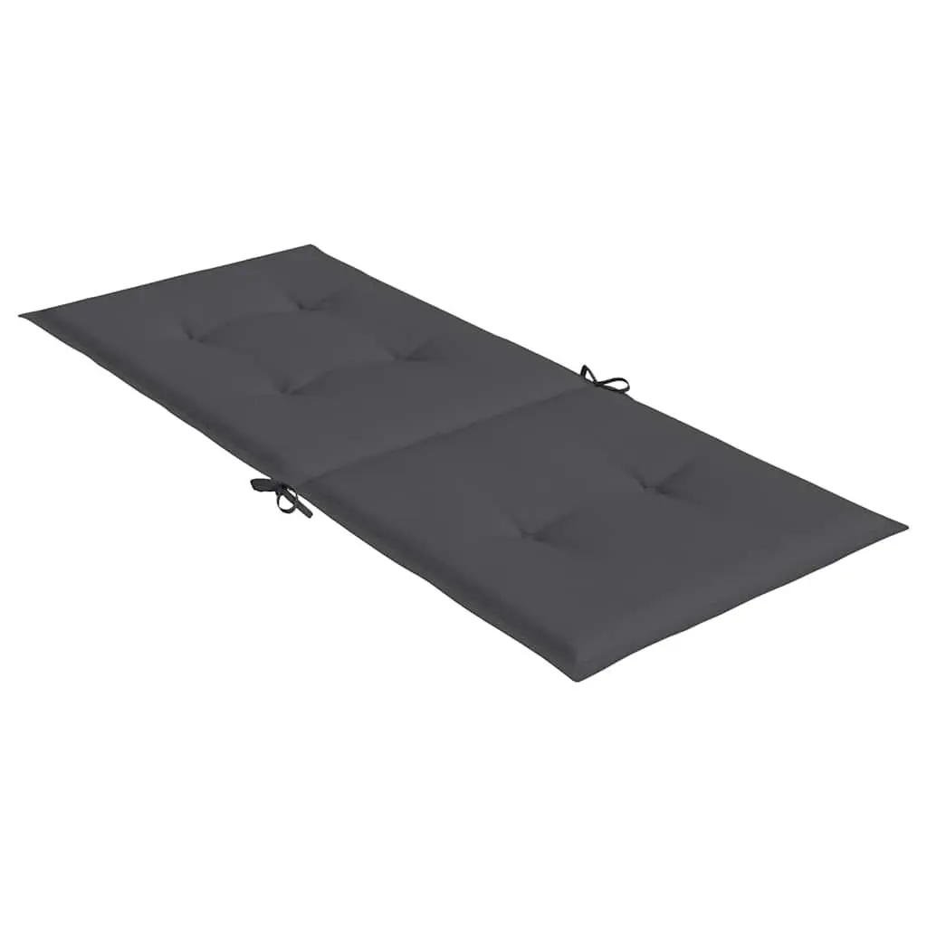 Highback Chair Cushions 6 Piece Outdoor Garden Patio Seat Pad 120x50x3 cm Anthracite