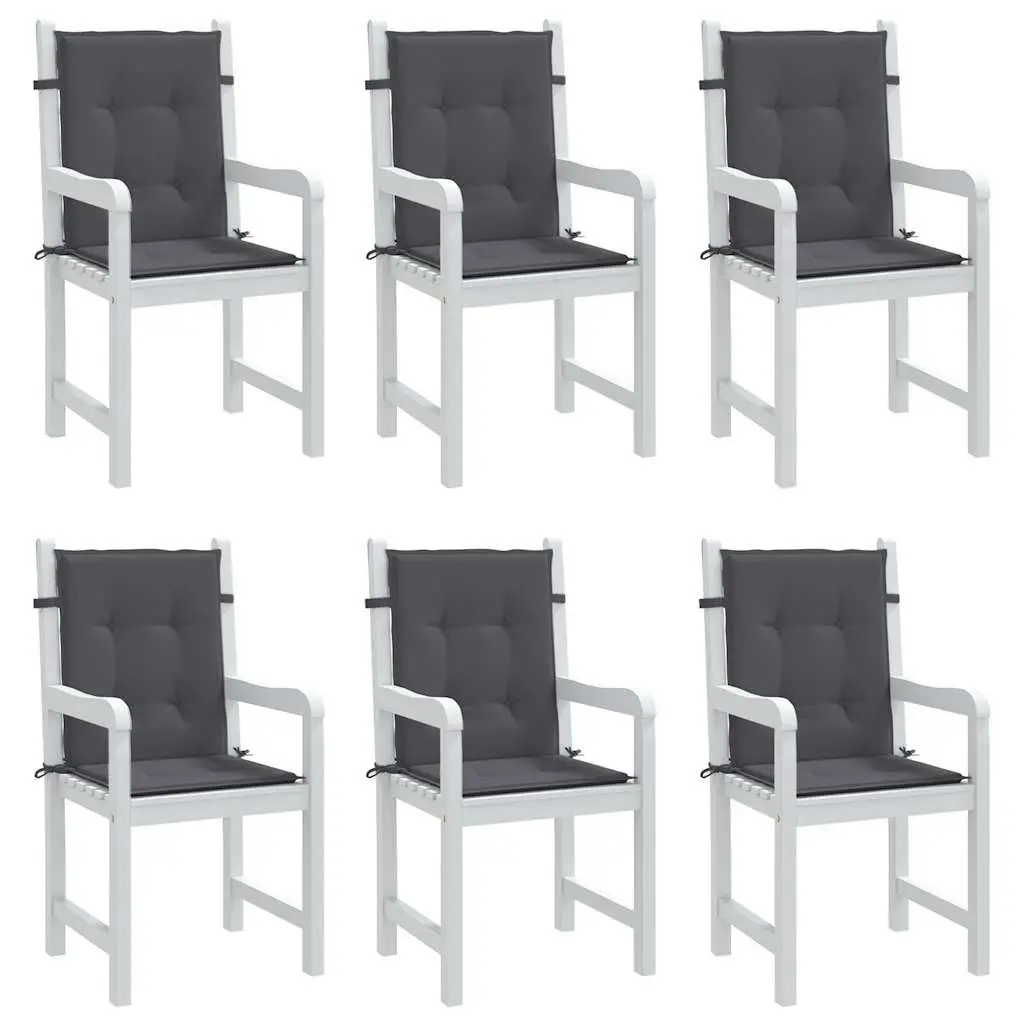 Garden Chair Cushions Lowback Outdoor Patio Seat Pads 100x50x3cm Anthracite