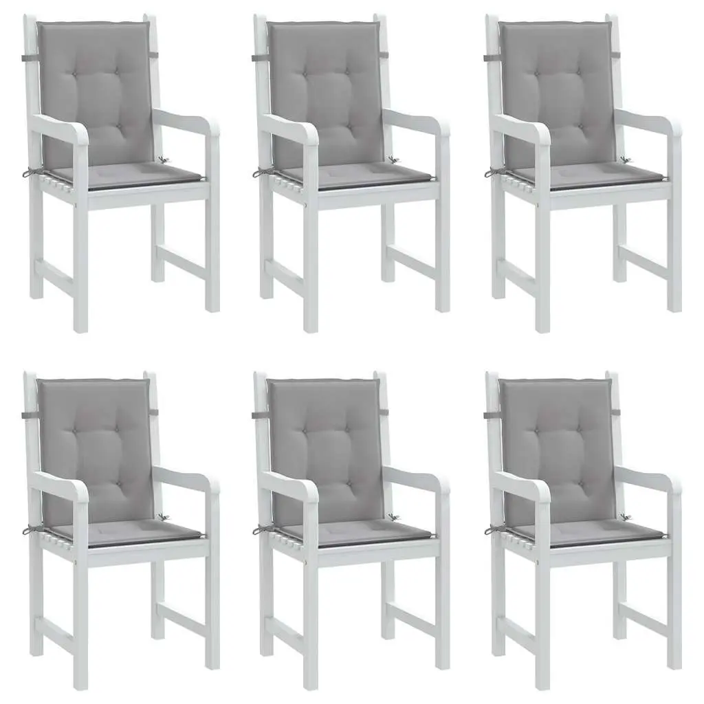 Garden Chair Cushion Outdoor Lowback Seat Pad 100 x 50 cm Grey