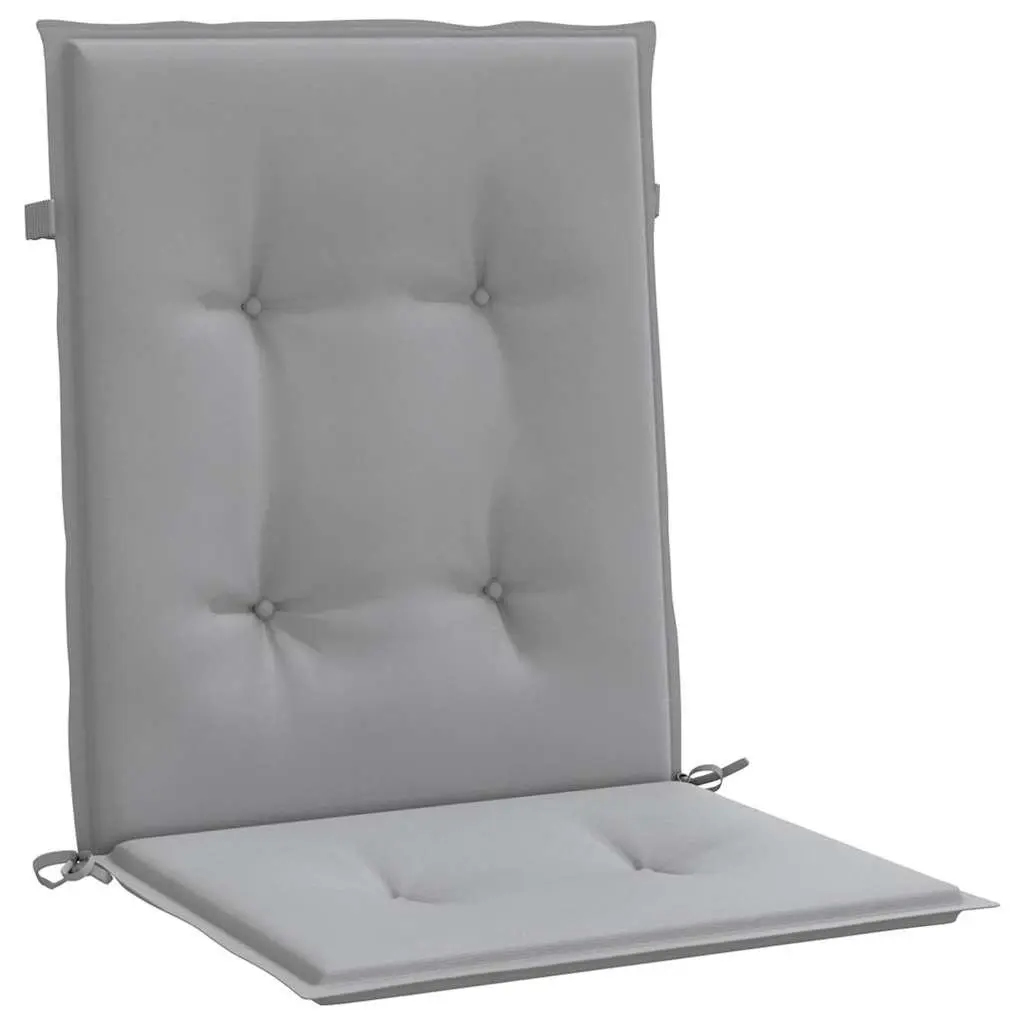 Garden Chair Cushion Outdoor Lowback Seat Pad 100 x 50 cm Grey