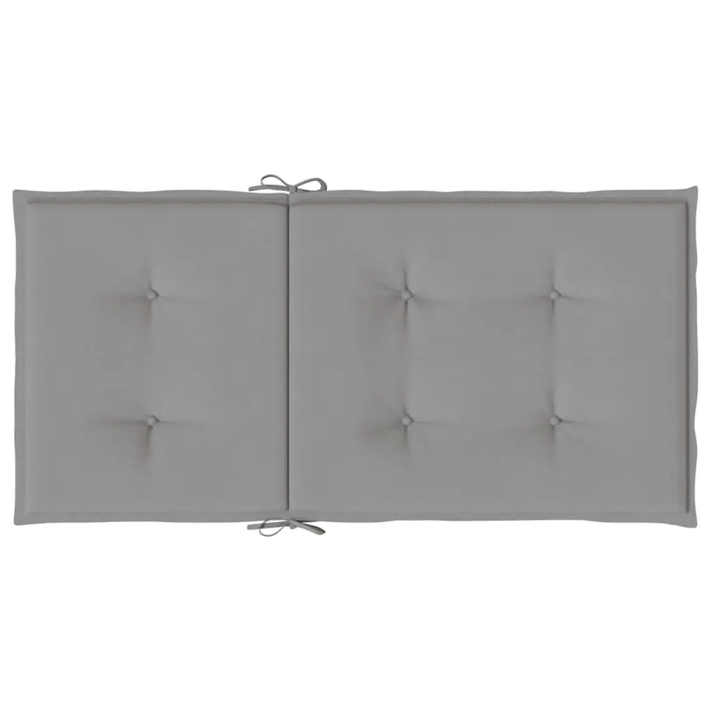 Garden Chair Cushion Outdoor Lowback Seat Pad 100 x 50 cm Grey