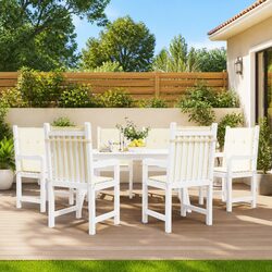 Value-Driven Lowback Chair Cushions – 6 Cream Pads