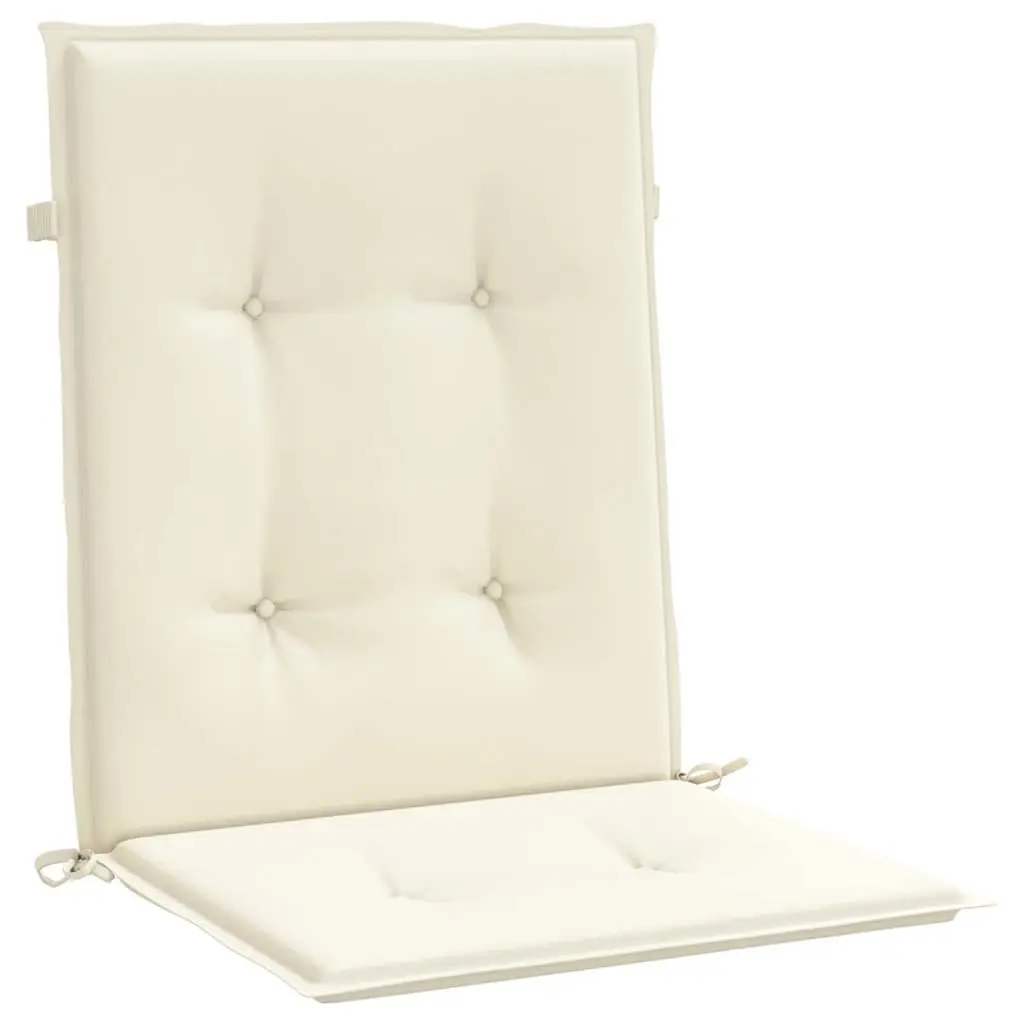 Lowback Chair Cushions 6 Piece Outdoor Garden Patio Furniture Seat Pads Cream