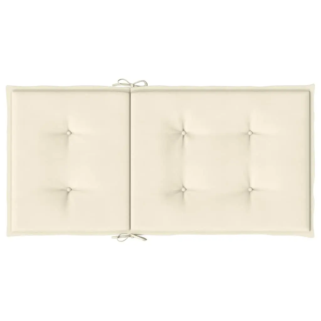 Lowback Chair Cushions 6 Piece Outdoor Garden Patio Furniture Seat Pads Cream