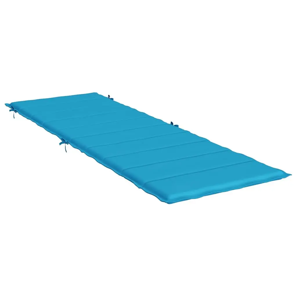 Sun Lounger Cushion Pad Outdoor Garden Patio Chair Seat Blue 186x58x4cm