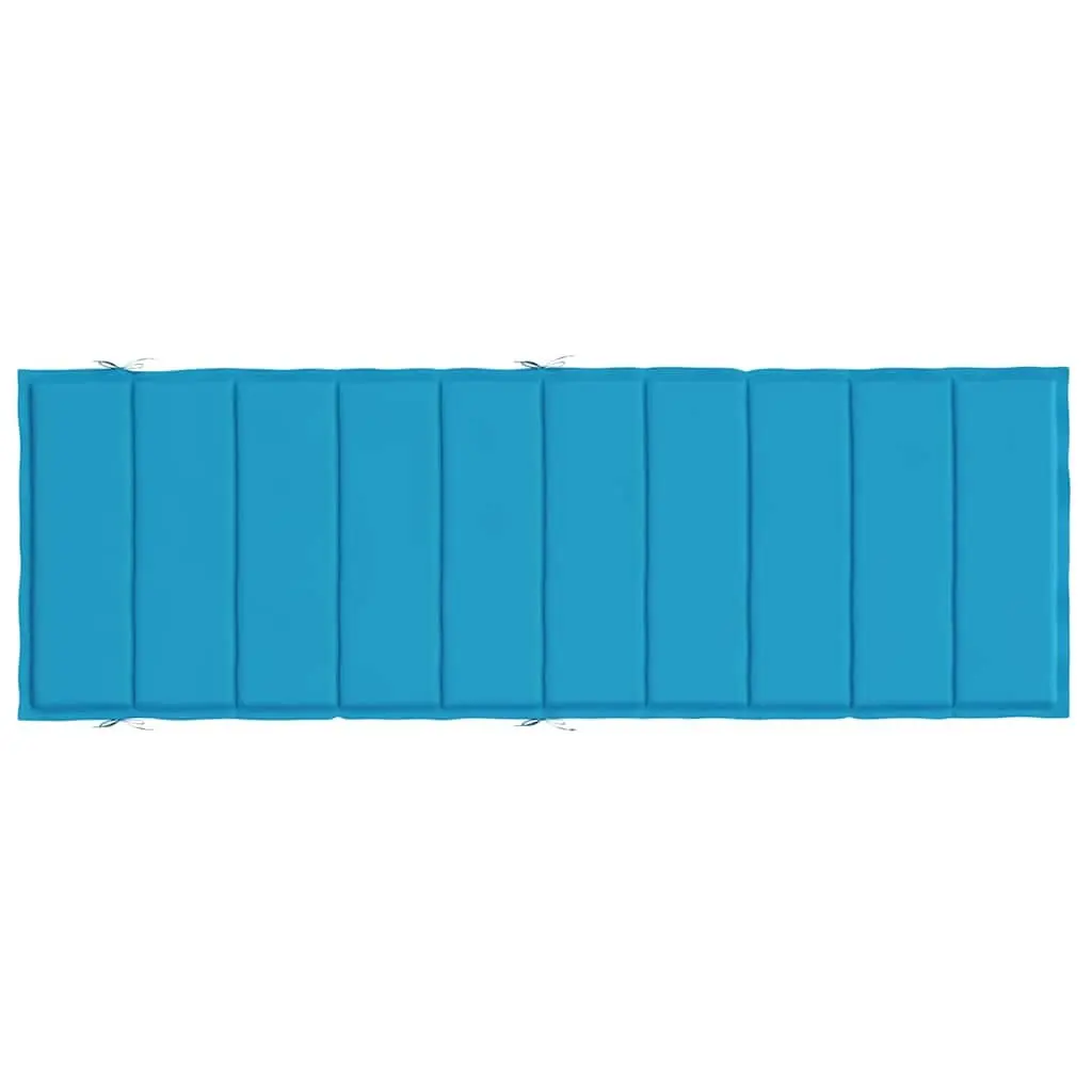 Sun Lounger Cushion Pad Outdoor Garden Patio Chair Seat Blue 186x58x4cm