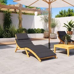 Comfortable and Value-Driven Sun Lounger Cushion in Black