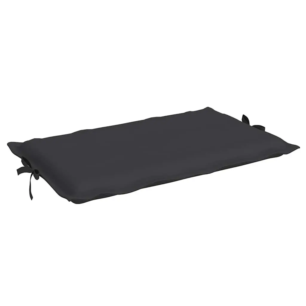 Sun Lounger Cushion Outdoor Chair Pad 186 x 58 x 4 cm Black Oxford Fabric