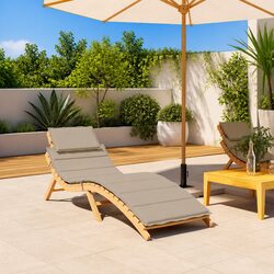 Comfortable and Reliable Taupe Sun Lounger Cushion