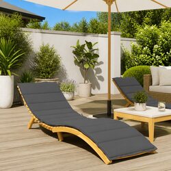 Practical Anthracite Sun Lounger Cushion for Outdoor Relaxation