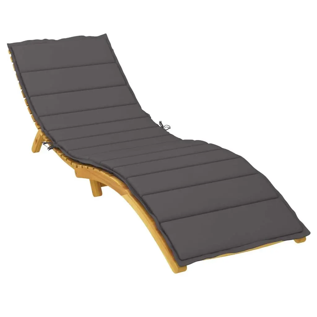 Sun Lounger Cushion Outdoor 200x50x3cm Anthracite Garden Patio Chair Pad